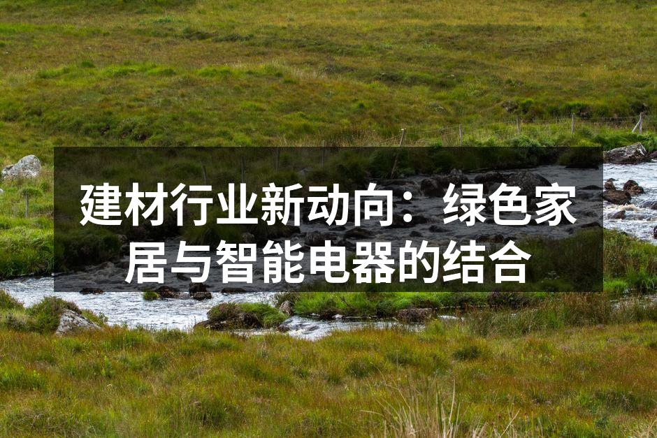 建材行业新动向：绿色家居与智能电器的结合